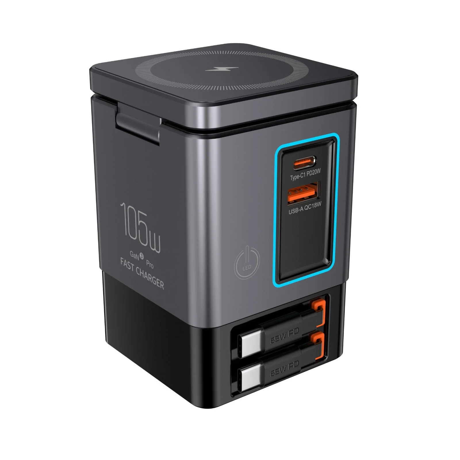 FlexHub – 105W 6-in-1 Wireless Charging Station for Multiple Devices - Image 5