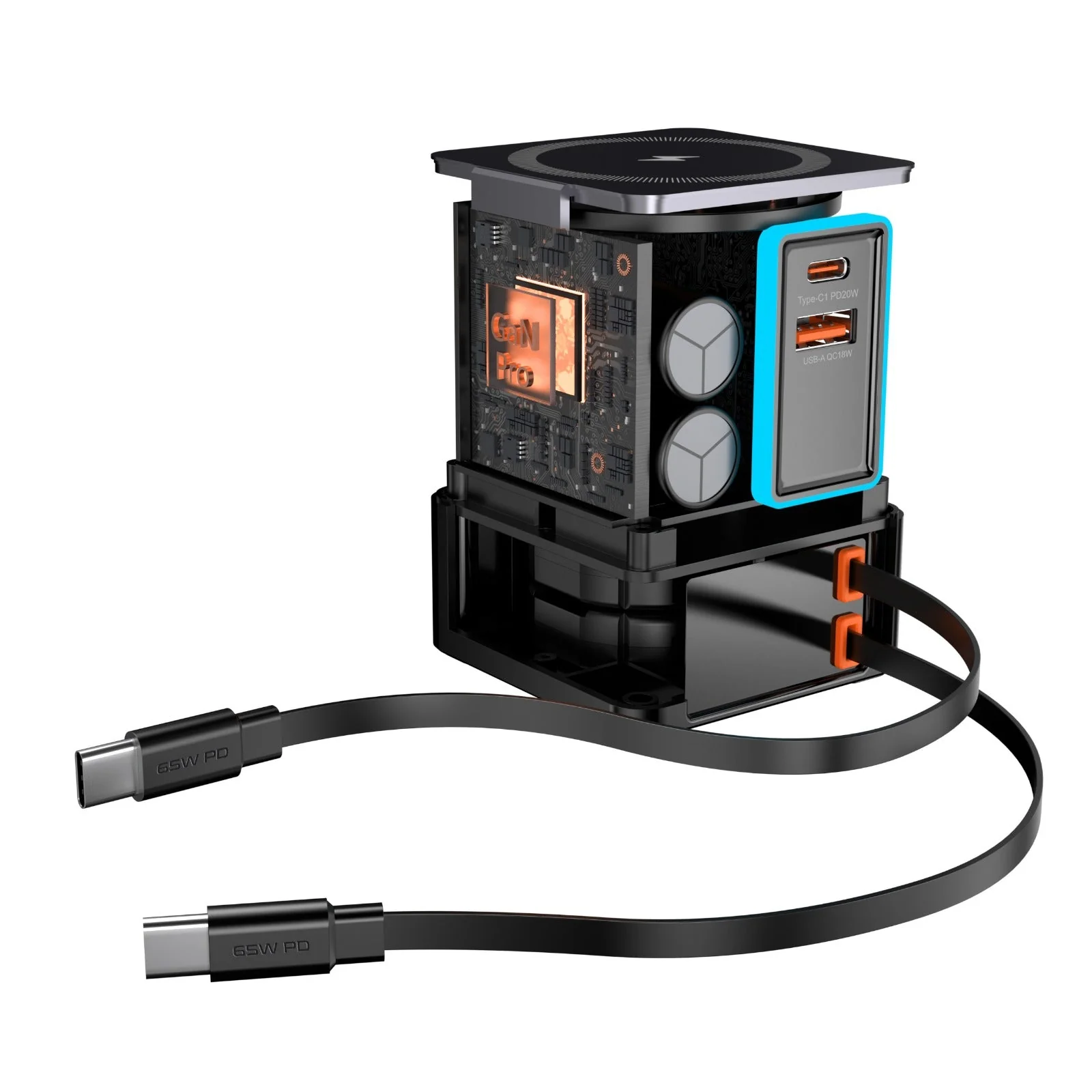 FlexHub – 105W 6-in-1 Wireless Charging Station for Multiple Devices - Image 8