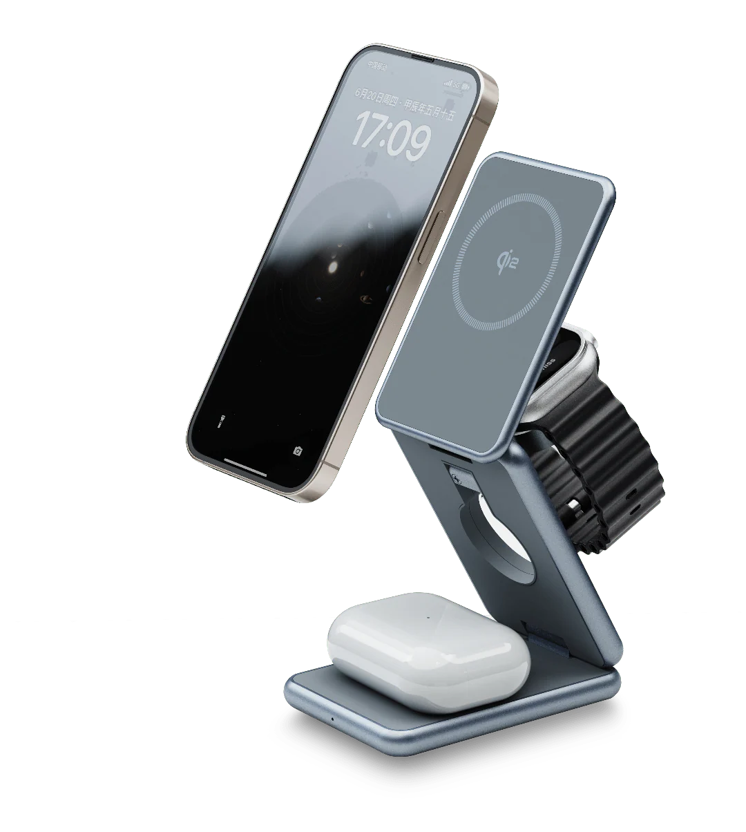 FlexCube Slim Qi/Qi2 3-in-1 Wireless Charger for Samsung - Image 3