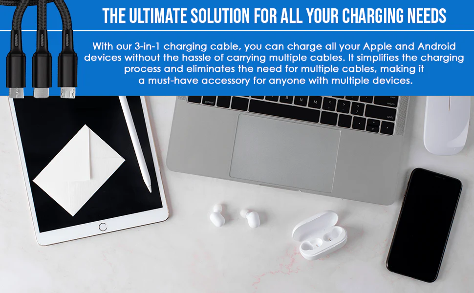 Link Trio 3-in-1 Charging Cable – [3 Pack] - Image 9
